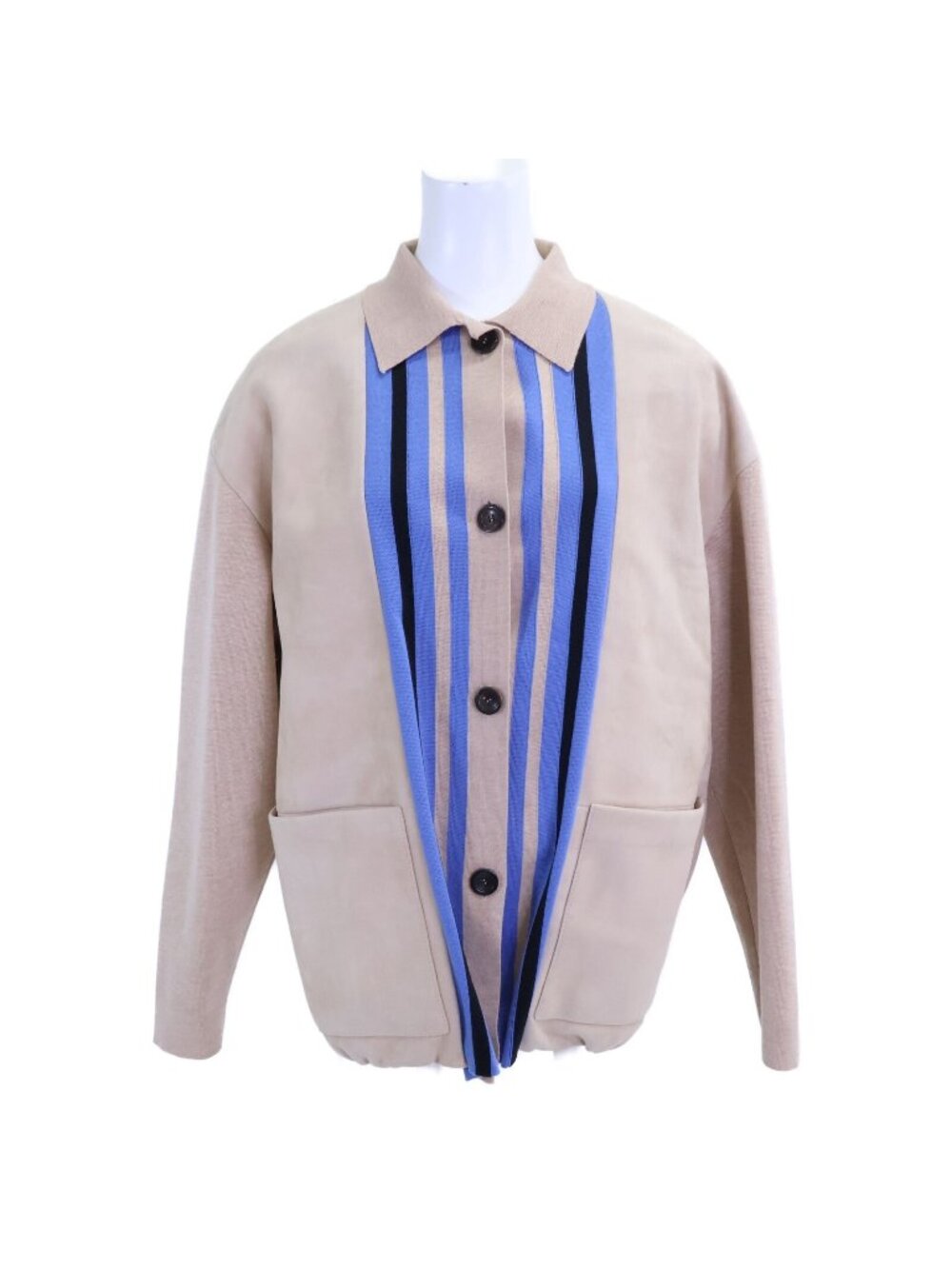 Miu Miu Suede Knit Contrast Jacket 36